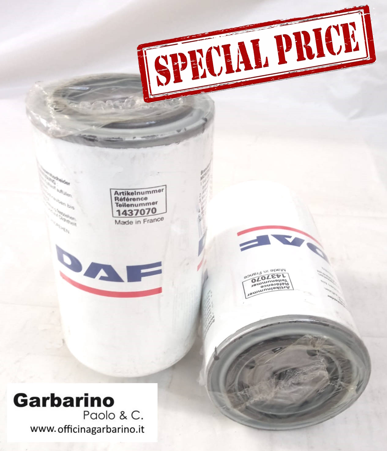 1437070 FUEL FILTER NEW ORIGINAL DAF - FILTRO CARBURANTE NUOVO