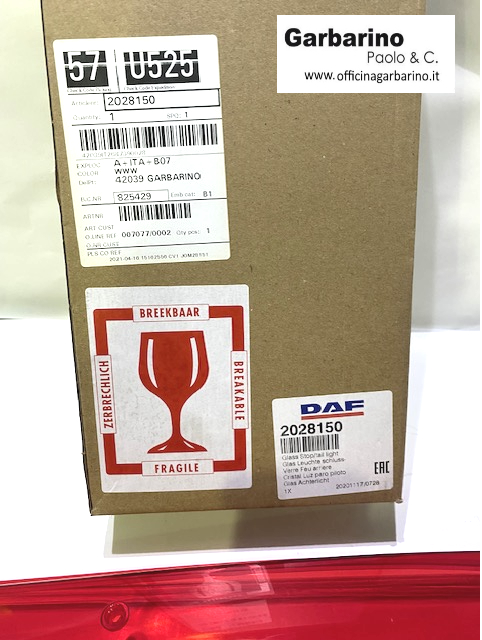 2028150 TRASPARENTE LUCE POSTERIORE ORIGINAE DAF NUOVO DX-SX - immagine 3